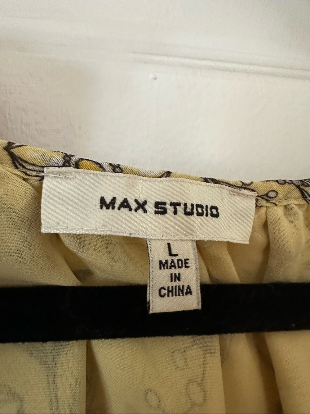 Max Studio Yellow Floral Cold-Shoulder Blouse - Picture 2 of 2